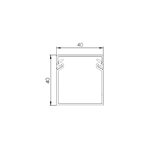 Canal cablu perforat 40x40 mm, cu capac, 2m - DLX PVCP-407-40 [6]