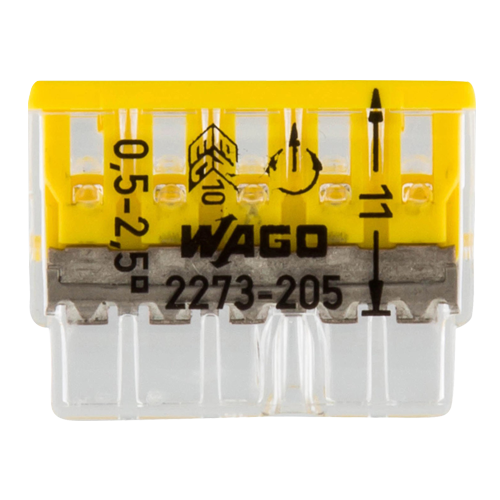 Conector compact de imbinare, 5 fire, max. 2.5 mmÂ² (100 buc.) - WAGO 2273-205 [4]