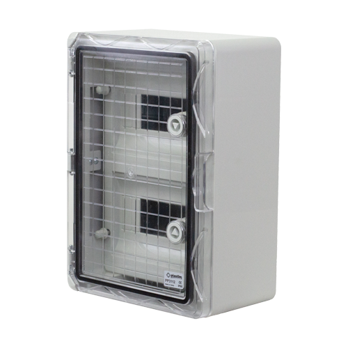 Cutie modulara IP65 din ABS gri, usa transparenta, 2 x 9 module, 250x350x150 mm PP3112 [5]