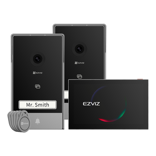 Kit video-interfon, monitor tactil 7', 2 posturi exterioare, camera 2K, audio, IR 6m, Wi-Fi6 - EZVIZ CS-HP7(3MP,2-Entry Kit) [6]