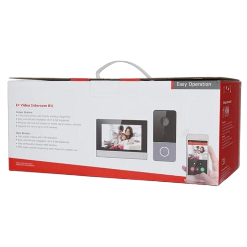 KIT videointerfon TCP/IP pentru 1 familie, monitor TFT LCD 7 inch - HIKVISION DS-KIS603-P [4]