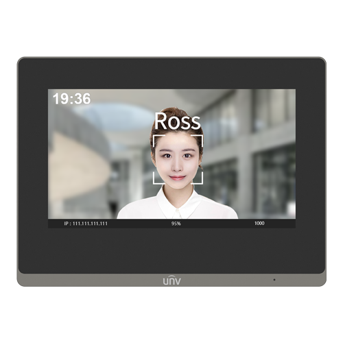 Monitor videointerfon TCP/IP, LCD TFT Touch Screeen 7 inch, PoE, WiFi - UNV OEI-372S-H-W [4]
