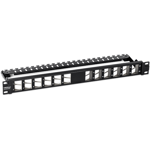 Patch Panel ecranat 24 porturi blank keystone inclinate 1U - TRENDnet TC-KP24SA [7]