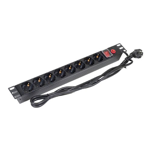 PDU 8 prize Shuko, 19'', 1U, aluminiu cu protectie - ASYTECH Networking ASY-PDU-8 [5]