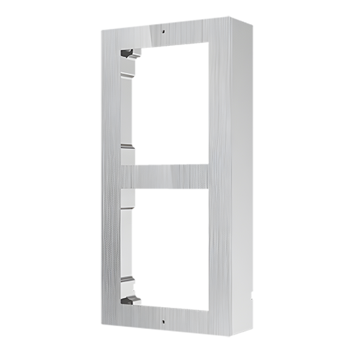 Rama montaj aparent din otel inoxidabil, 2 module, pentru Interfon modular - HIKVISION DS-KD-ACW2-S [4]