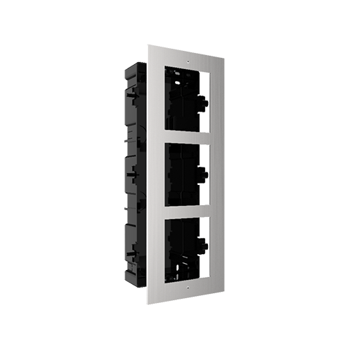 Rama montaj ingropat din otel inoxidabil, 3 module, pentru Interfon modular - HIKVISION DS-KD-ACF3-S [4]