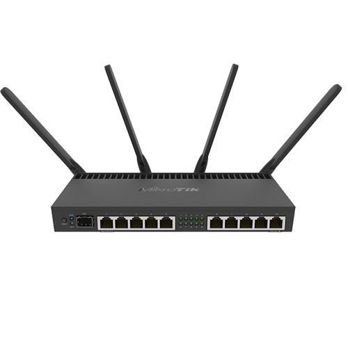 Router 10 x Gigabit, 1 x SFP+ 10Gbps,PoE IN/OUT, RouterOS L5, Wi-Fi - Mikrotik RB4011iGS+5HacQ2HnD-IN [4]
