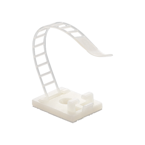 Suport plastic ajustabil pentru prindere cabluri, ALB, 25x18 mm, autoadeziv, 100 buc TAA-1-W [2]