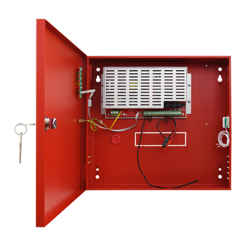 Sursa de alimentare EN 54-4, 27.6V/1.6A, cutie metalica cu loc acumulatori 2x7Ah/12V - PULSAR EN54C-2A7 [5]