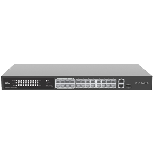 Switch 24 porturi PoE, uplink 2 porturi combo, 1 port RJ45 Gigabit + 1 port SFP - UNV NSW2020-24T1GT1GC-POE-IN [2]