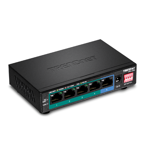 Switch 4 porturi Gigabit Long Range 200m PoE+, 1 port Gigabit - TRENDnet TPE-LG50 [4]