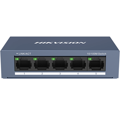 Switch L2, 5 x RJ45 10/100 Mbps, Unmanaged - HIKVISION DS-3E0105-O [2]