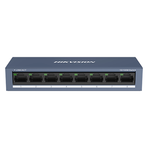 Switch L2, 8 x RJ45 10/100 Mbps, Unmanaged - HIKVISION DS-3E0108-O [2]