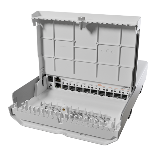Switch netFiber 9, 4 x SFP+ 10G, 5 x SFP 1G, 1 x Gigabit (PoE-In), outdoor - MikroTik CRS310-1G-5S-4S+OUT [4]