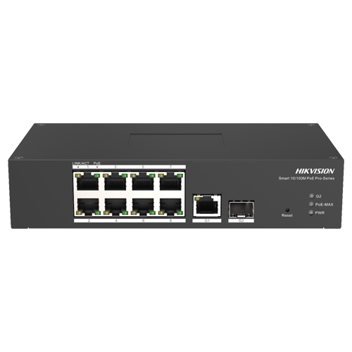 Switch Smart managed 8 porturi PoE, 2 porturi uplink SFP/RJ45 - HIKVISION DS-3T1310P-SI-HS [2]