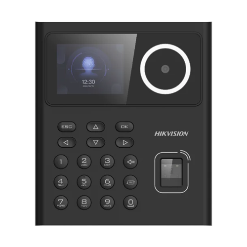 Terminal standalone control acces cu Recunoastere faciala, Amprenta, Card MIFARE si PIN, camera 2MP, ecran LCD color 2.4 inch - HIKVISION DS-K1T320MFWX [1]