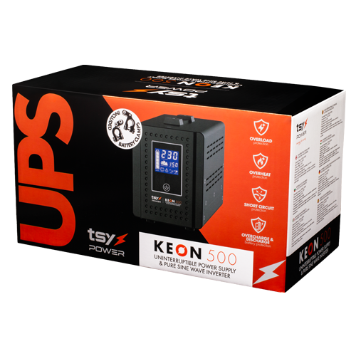 UPS 500VA(fara baterie inclusa), repornire automata, afisaj LCD, protectii multiple, Input AC 155-285V UPS-KEON-500VA [8]
