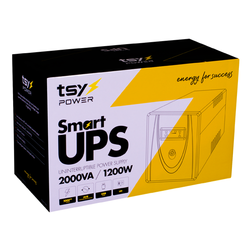 UPS TSY Power, 2000VA/1200W, LED, AVR-repornire automata, Management, 4 x Schuko, 2 x RJ45, 1 X USB type B TSY-MP-2K0-LED [3]