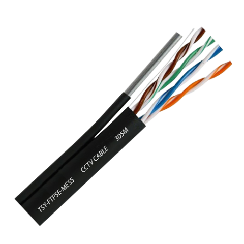Cablu FTP autoportant, cat 5E, CUPRU 100%, 305m, negru TSY-FTP5E-MESS [2]