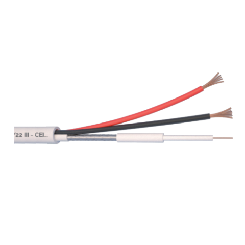 Cabluri si accesorii - Cablu Microcoaxial + alimentare 2x0.5, Cupru 100%, 100m MCX75-2x0.5