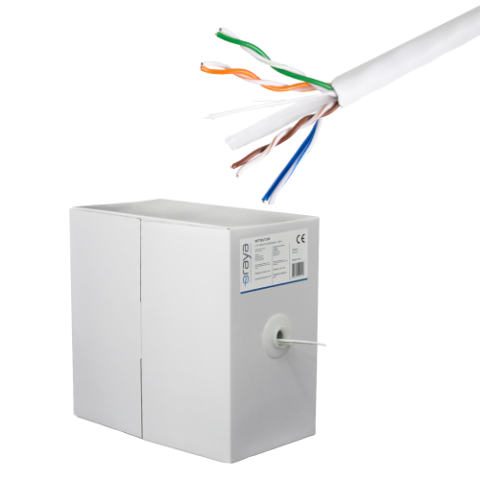 Cabluri DATE - Cablu UTP, cat 6, CUPRU 100%, 305m, LSZH, 4x2x23 AWG - eRaya NET6LUT-305