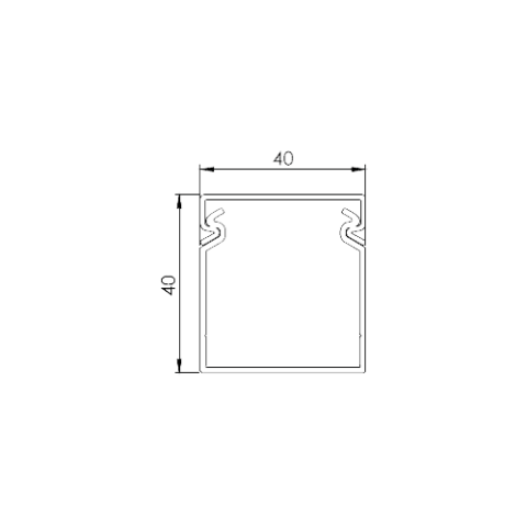 Canal cablu perforat 40x40 mm, cu capac, 2m - DLX PVCP-407-40 [5]