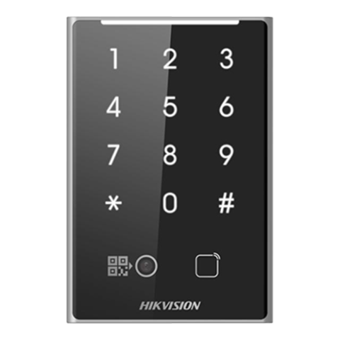 Cititor de proximitate MIFARE, cod QR, Wiegand, RS-485, tastatura integrata -HIKVISION DS-K1109DKB-QR [1]