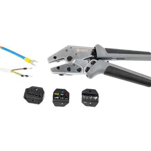 Cleste profesional de sertizare cu 3 profile interschimbabile - WKK 57818 [1]