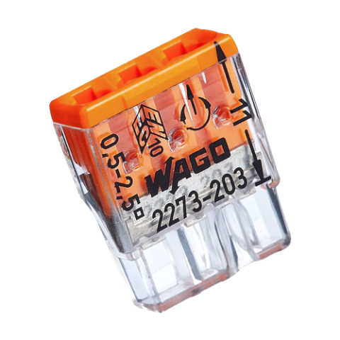 Conector compact de imbinare, 3 fire, max. 2.5 mmÂ² (100 buc.) - WAGO 2273-203 [3]