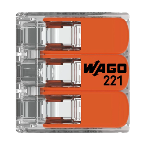 Conector derivatie 3 fire, max. 6 mmÂ² (30 buc.) - WAGO 221-613 [2]