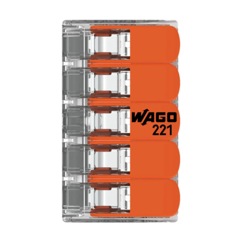 Conector derivatie 5 fire, max. 4 mmÂ² (25 buc.) - WAGO 221-415 [4]