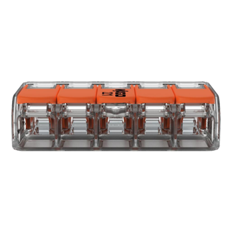 Conector derivatie 5 fire, max. 6 mmÂ² (15 buc.) - WAGO 221-615 [1]