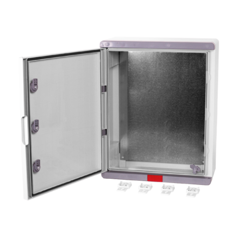 Cutie distributie IP67 din ABS gri, usa mata, placa metalica, 400x500x180 mm PD405018 [2]