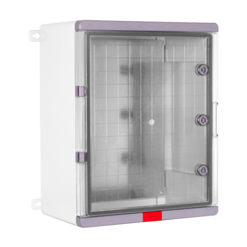 Cutie distributie IP67 din ABS gri, usa transparenta, placa metalica, 400x500x240 mm PS405024 [4]