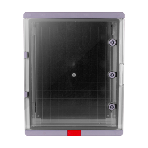 Cutie distributie IP67 din ABS gri, usa transparenta, placa metalica, 400x500x240 mm PS405024 [1]