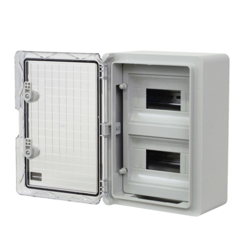 Cutie modulara IP65 din ABS gri, usa transparenta, 2 x 9 module, 250x350x150 mm PP3112 [7]