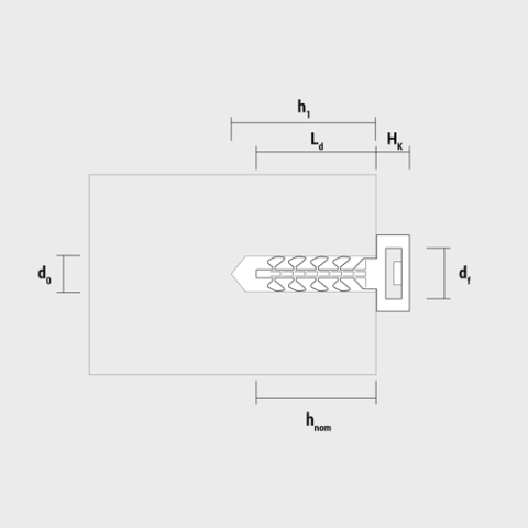 Diblu fixare colier Ã 6x30, cap mic gri in cutie plastic InsertFIX (250 buc.) - CELO 96EXPIFS [1]