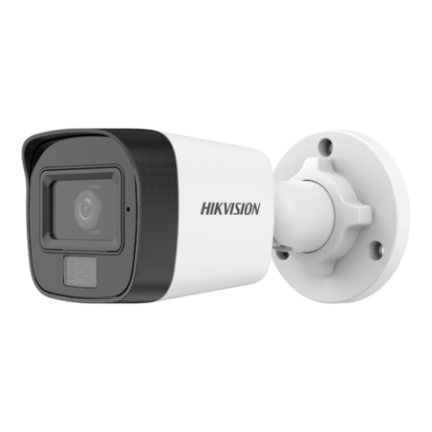 Camere supraveghere analog - Dual Light - Camera analog 2MP, lentila 2.8mm, IR 25m, WL 20m, TVI/AHD/CVI/CVBS, Mic., IP67 - HIKVISION DS-2CE16D0T-LPFS-2.8mm