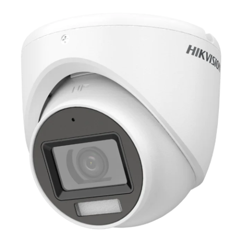 Camere supraveghere analog - Dual Light - Camera analog 2MP, lentila 2.8mm, IR 30m, WL 20m, TVI/AHD/CVI/CVBS, Mic., IP67 - HIKVISION DS-2CE76D0T-LMFS-2.8mm