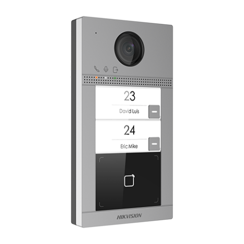 Panou exterior videointerfon TCP/IP pentru 2 familii, Wi-Fi 2.4GHz, control acces integrat - HIKVISION DS-KV8213-WME1 [3]