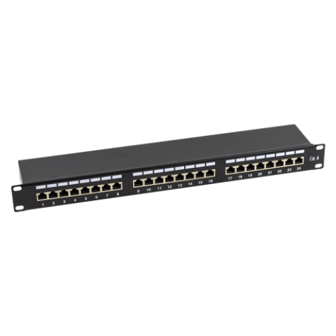 Accesorii rack-uri - Patch Panel 1U, FTP cat6, 24 porturi RJ45 - ASYTECH Networking ASY-PP-FTP6-24