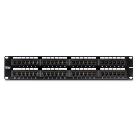 Accesorii rack-uri - Patch Panel 48 porturi RJ45 UTP, Cat6 - TRENDnet TC-P48C6