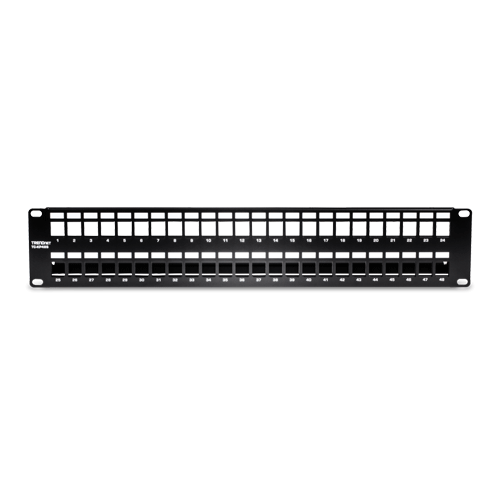 Patch Panel ecranat 48 porturi blank keystone 2U - TRENDnet TC-KP48S [3]