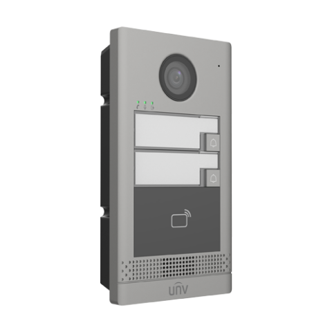 Post exterior videointerfon TCP/IP pentru 2 familii, IR, IK08 - UNV OEU-202S-HMK2 [4]