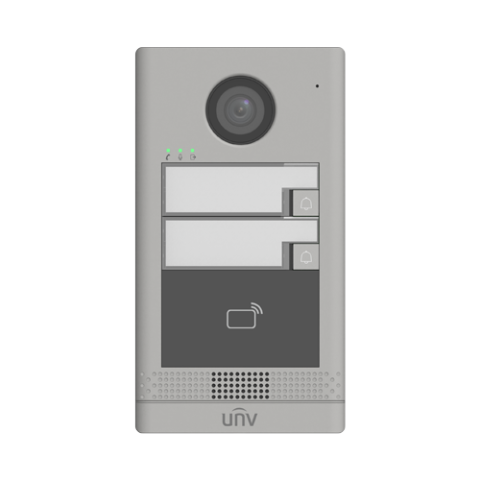 Post exterior videointerfon TCP/IP pentru 2 familii, IR, IK08 - UNV OEU-202S-HMK2 [3]