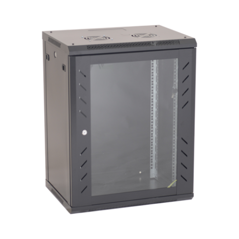 Retelistica - Rack perete 18U 19' 600x450, capacitate incarcare 80 Kg, negru - ASYTECH Networking ASY-18U-6045W