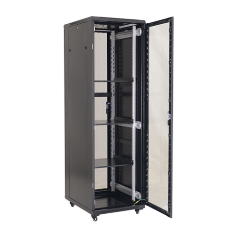 Rack podea 42U 19' 800x1000, capacitate incarcare 800 Kg, negru - ASYTECH Networking ASY-42U-8010S [2]