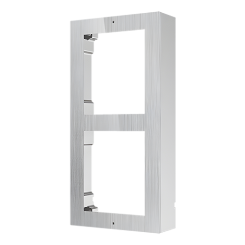 Rama montaj aparent din otel inoxidabil, 2 module, pentru Interfon modular - HIKVISION DS-KD-ACW2-S [3]