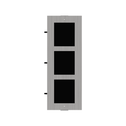 Rama montaj ingropat din otel inoxidabil, 3 module, pentru Interfon modular - HIKVISION DS-KD-ACF3-S [1]
