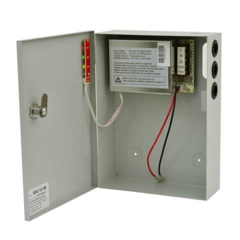 Sursa de alimentare 12V, 5A, back-up in cabinet metalic SDC-12-5B [3]